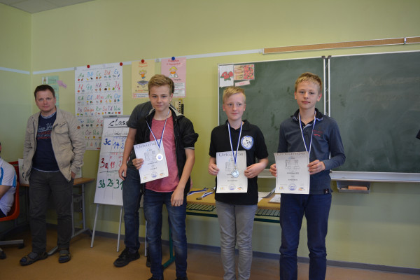 AK u14, v.l.n.r.: Bre,Aaron (SAV Torgelow), 2. Gromann,Piet (SAV Torgelow), 3. Ederle,Artm (Greifswalder SV)