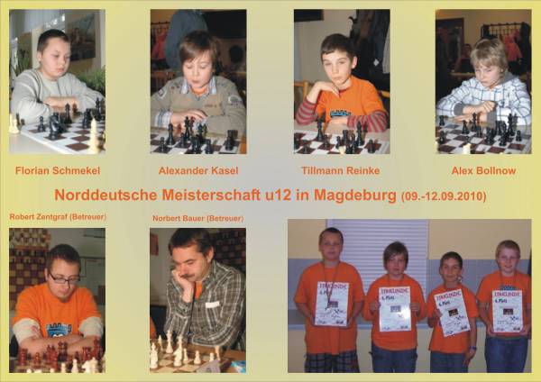 Die u12-Mannschaft bei der Norddeutschen Vereinsmeisterschaft 2010; Fotomontage: Christine Zentgraf