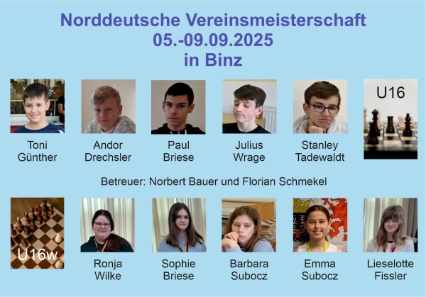 Unsere Teilnehmer bei der NDVM u16 und u16w ; Fotomontage: Christine Zentgraf