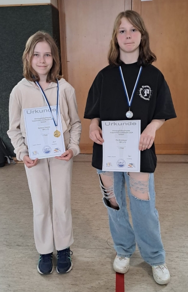 AK u12w, v.l.n.r.: 1. Barbara Subocz (SAV Torgelow), 2. Pia Brandauer (SAV Torgelow)